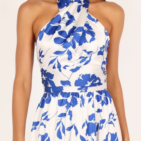 Petal & Pup | ALLORA HALTER DRESS - BLUE FLORAL Maxi Dress | S NWT - Picture 4 of 12